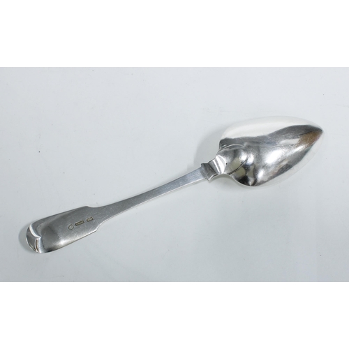 86 - Scottish provincial silver table spoon, fiddle pattern, circa 1830 by William Ferguson of Elgin, mar... 