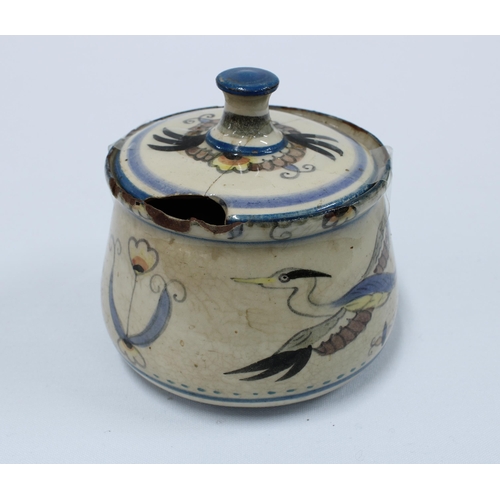 110 - Provincial Chinese pottery vase and bowl together with a Zoo pottery jar and cover (a/f) and an art ... 