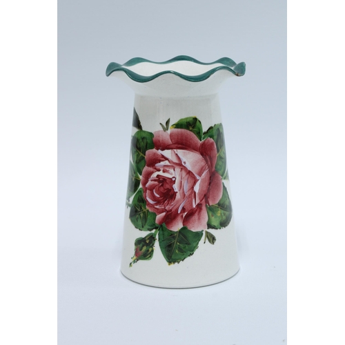 113 - Wemyss cabbage rose pattern vase, 15cm.