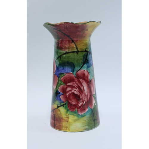 114 - Wemyss Ware Jazzy pattern vase, 20cm.