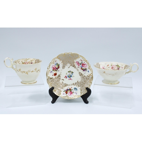 148 - Rockingham porcelain part teaset (approx 27) 27cm.