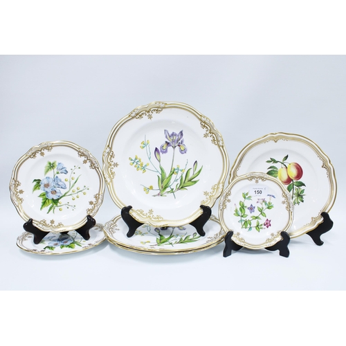 150 - Spode Stafford flowers plates (7) 29cm.