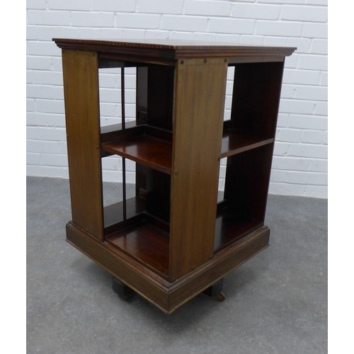 209 - Early 20th century mahogany revolving bookcase. 80 x 52cm.