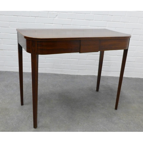 217 - 19th century mahogany D - end table. 73 x 91 x 45cm.