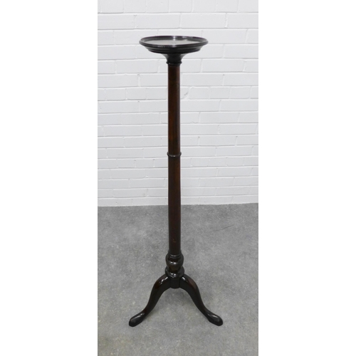 218 - Mahogany torchere stand. 120 x 20cm.