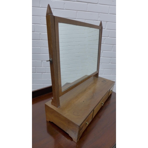 225 - Mahogany dressing table mirror. 57 x 54 x 22cm.