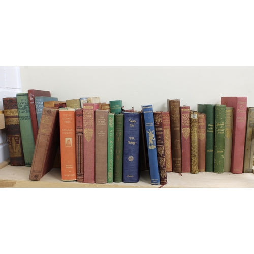 230 - A collection of antiquarian books and novels, to include Walter Scott, Dickens, Bronte, Jane Austen ... 