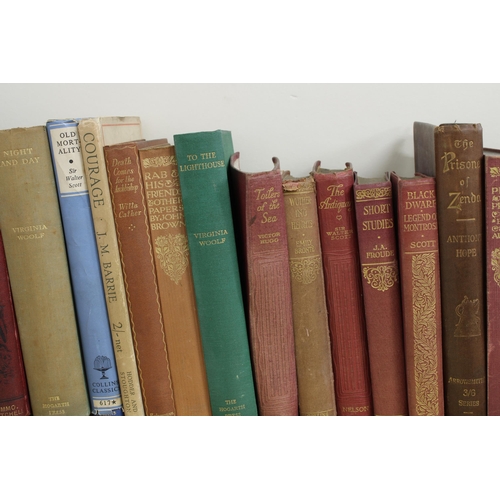 230 - A collection of antiquarian books and novels, to include Walter Scott, Dickens, Bronte, Jane Austen ... 