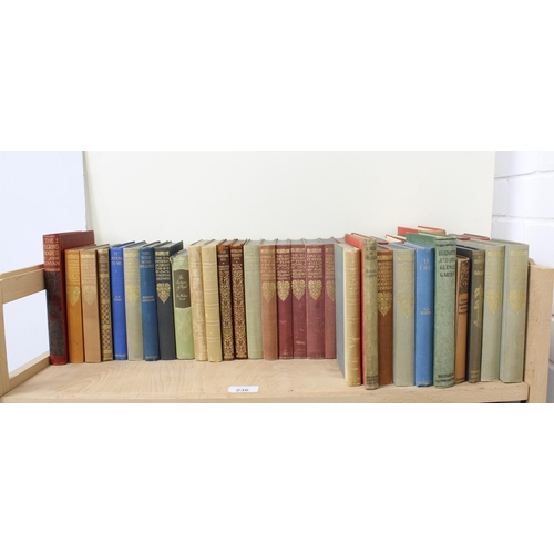 236 - A collection of antiquarian books and novels to include wuthering Heights and Wind in the Willows, e... 