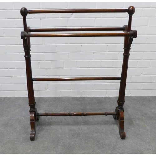 244 - Mahogany towel rail. 88 x 67cm.