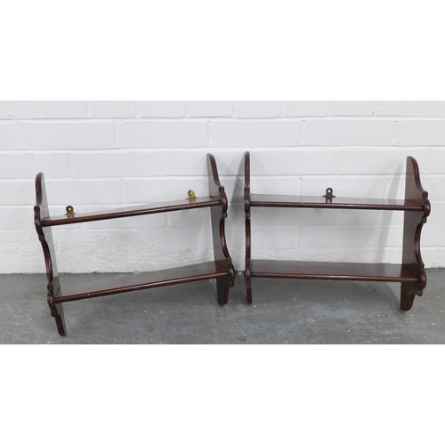 265 - Pair of two-tier wall shelves, 39 x 41 x 15cm (2)