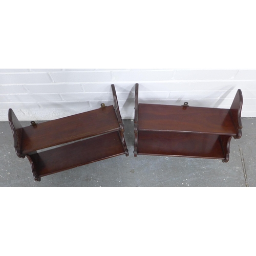 265 - Pair of two-tier wall shelves, 39 x 41 x 15cm (2)