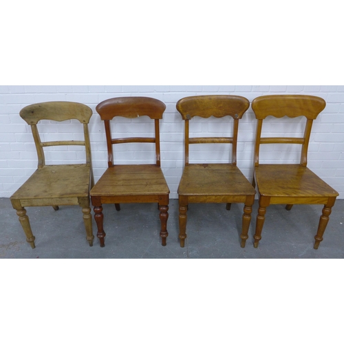 266 - Set of seven 19th century  side chairs, a/f 90 x 50cm (7)