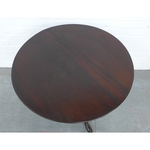 270 - Mahogany tilt top table with birdcage action, 69 x 75cm