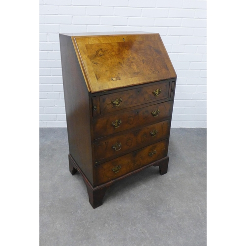 308 - Walnut secretaire chest on bracket feet. 97 x 59 x 39cm.