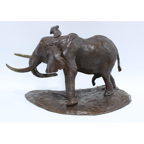 362 - Terry Owen Mathews (b.1931) limited edition bronze elephant, No. 6/10, signed & dated 1981, 32 x 21c... 