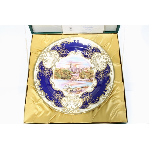 366 - Crown Staffordshire limited edition porcelain plate commemorating the 25th Anniversary of QEII Coron... 