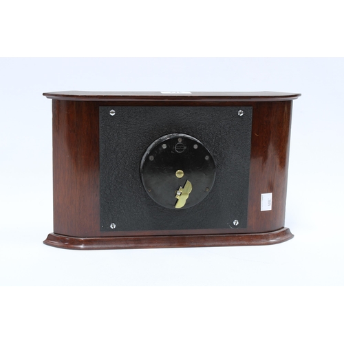 373 - Elliot mantle clock, retailed by Hamilton & Inches, mahogany case numbered 2767, 20 x 33cm