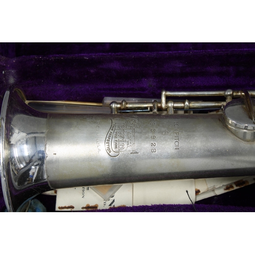 380 - Lewin soprano saxophone with case