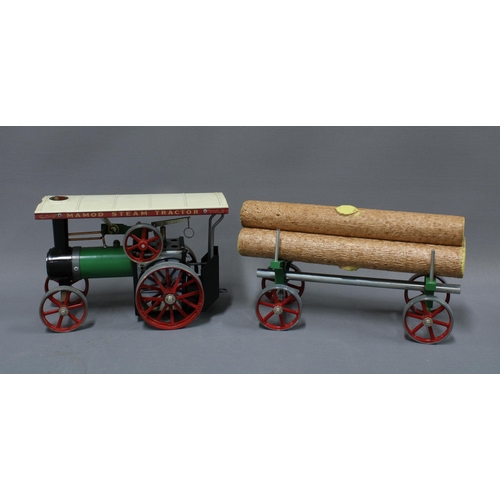 381 - Mamod Lumber Wagon and a Mamod Steam Tractor, both with original boxes  (2)