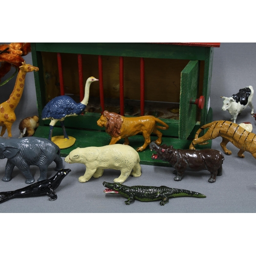 383 - A collection of vintage lead painted animals and figures  to include J. Hill & Co, Britain's and oth... 