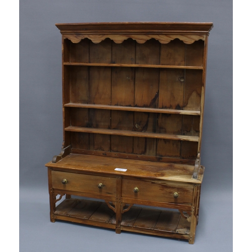 391 - Miniature pine dresser, 69 x 53cm