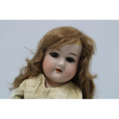 423 - Early 20th century Armand Marseille bisque head doll, AM370, 52cm long