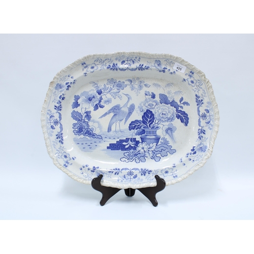 425 - Staffordshire Canton China blue and white ashet, 58cm