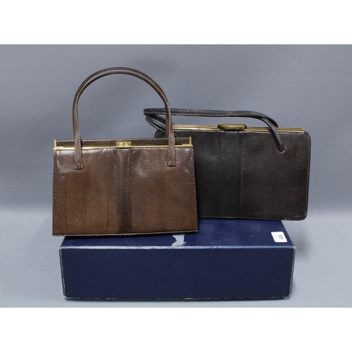 436 - Mappin & Webb vintage handbag with matching purse and another with Mappin & Webb box . (2)