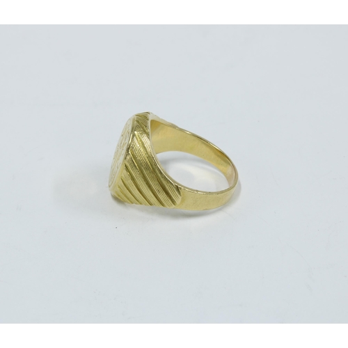 45 - 18ct gold signet ring, stamped 750