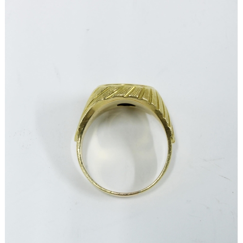 45 - 18ct gold signet ring, stamped 750