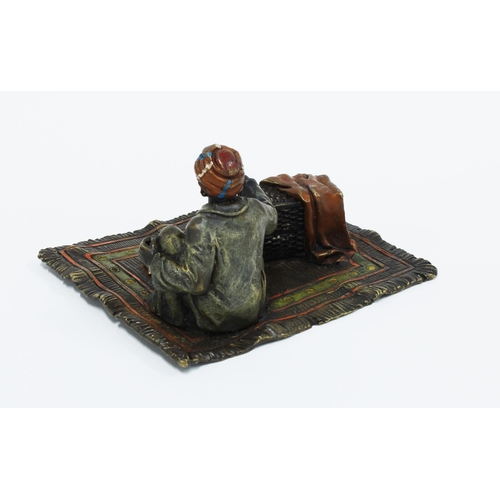 453 - Austrian cold painted bronze figure group of modern production, 14cm long