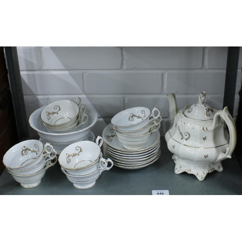 446 - 19th century English part teaset (a lot) (a/f)