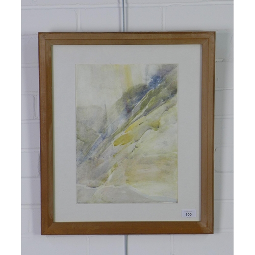 100 - Gordon Bryce RSW,  (SCOTTISH b. 1943) 'Langdale March', watercolour, signed and dated, framed under ... 