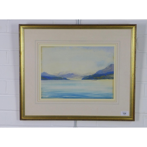 124 - Cecil Arthur Hunt PRWS RBA (1873 - 1965) 'Sound of Sleat, on the way to Skye' watercolour, signed an... 