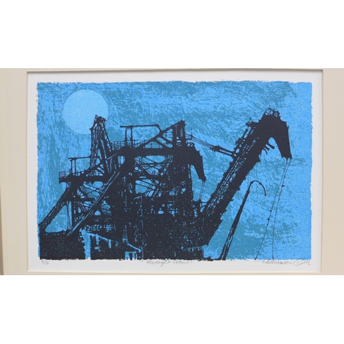 153 - Five coloured etchings to include Valerie Thornton and Williamson Bell ,all in card mounts but unfra... 