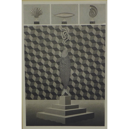 18 - John Mooney, 20th century school, 'Scale Drawing', print numbered 3/25, signed in pencil and dated 1... 