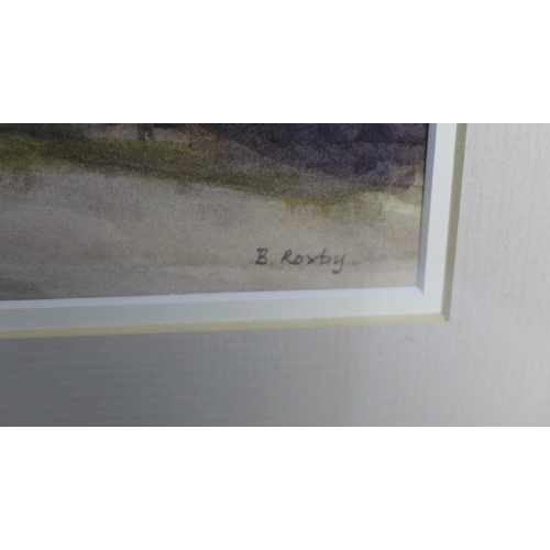 21 - Brian Roxby R.O.I. 'Edge of the Wood', watercolour, signed and framed under glass, Mall Galleries la... 