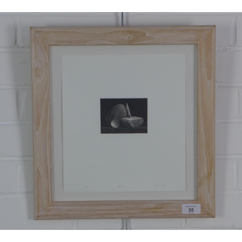 35 - Donald Clark, (SCOTTISH b. 1965) 'Spiral', mezzotint, signed in pencil, 5/30, and framed under glass... 