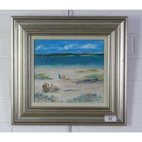 52 - Kathleen Conboy, (Contemporary) 'Summer Afternoon - Nairn Beach', oil on board, signed and dated '97... 