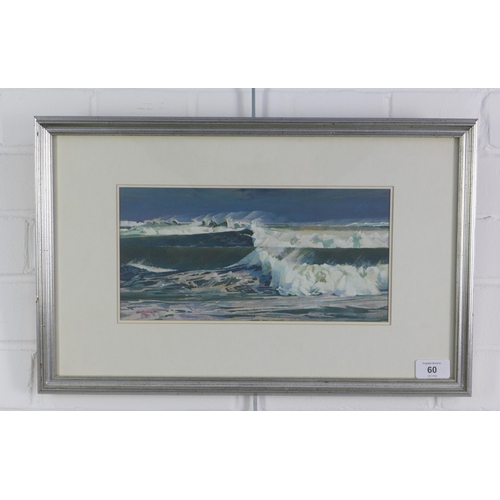 60 - Eric Huntley RSW, 'Storm Force - Sandstell Point', gouache, signed and dated 1988, framed under glas... 