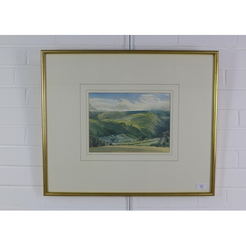 73 - Brian Jones, 'The Berywens', watercolour, signed and framed under glass with a label verso, 29 x 22c... 