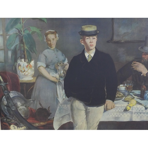 8 - Edouard Manet (1832 - 1883),  large coloured print, framed under glass, Aitken Dott label verso, 89 ... 