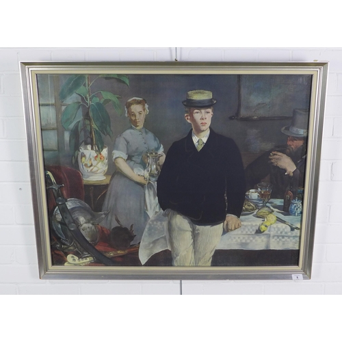 8 - Edouard Manet (1832 - 1883),  large coloured print, framed under glass, Aitken Dott label verso, 89 ... 