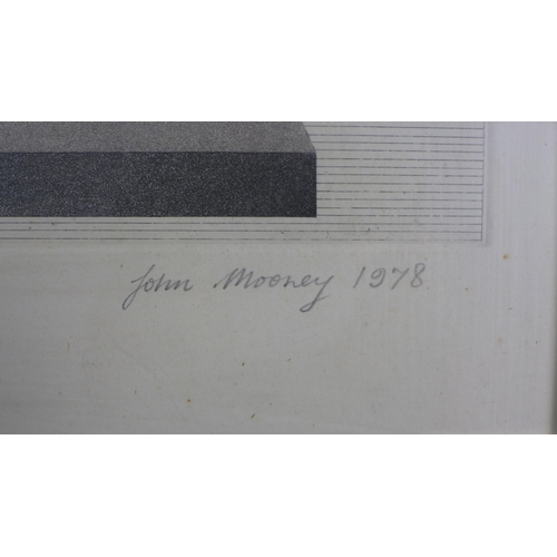 81 - John Mooney (b.1948) 'Monumorphosis' Artist Proof etching, signed in pencil and dated 1978, framed u... 