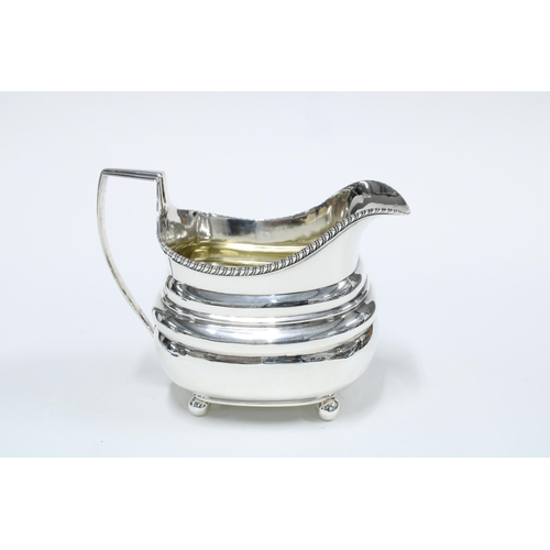 28 - Georgian silver cream jug, London 1808, 13cm long