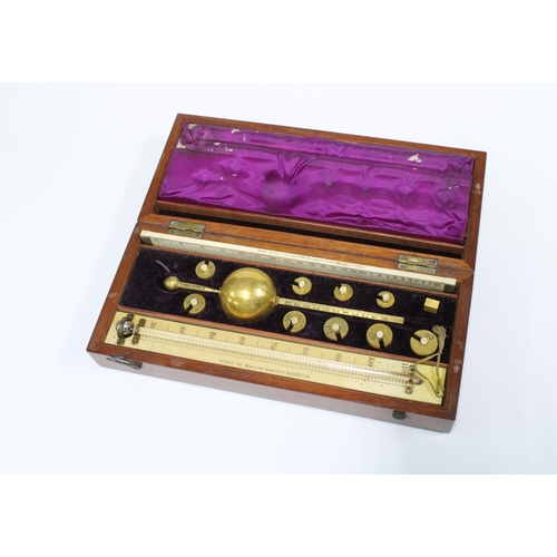 51 - Sykes Hydrometer in mahogany case, retailed by Buss, Hatton Gardens, London