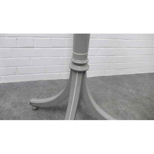 335 - Grey painted hat and coat stand, 204cm