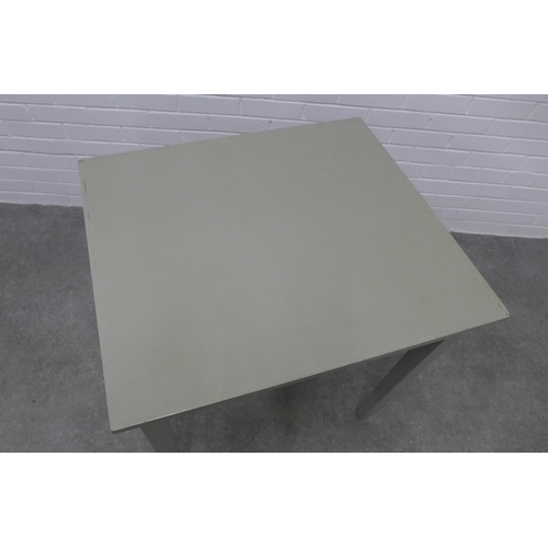 338 - Grey painted table, 78 x 78 x 67cm