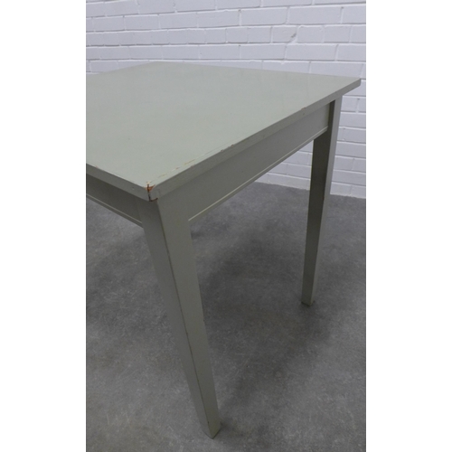 338 - Grey painted table, 78 x 78 x 67cm